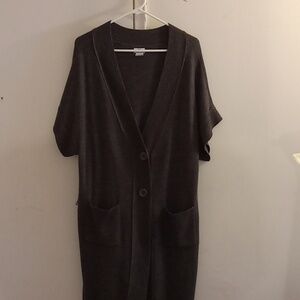 Long button down cardigan